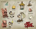 On Concept Art from Bonus Materials from CD Don't Starve.