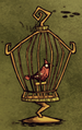 Redbird imprisoned in Birdcage.