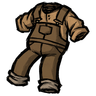 Spiffy Overalls These sturdy 'werebeaver brown' colored overalls are great for plumbing the depths. 使用例
