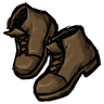Common Ankle Boots These are boots. They come up to your ankles. This pair is 'werebeaver brown' colored. See ingame