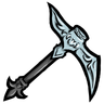 Woven - Elegant Fanciful Pickaxe "An elegantly engraved silver pickaxe." See ingame