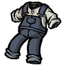 Spiffy Overalls These sturdy 'hyper-intelligent blue' colored overalls are great for plumbing the depths. 使用例