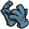 Common Hand Covers These are gloves. They cover your hands. This pair is 'rubber glove blue' colored. See ingame