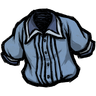 Common Pleated Shirt Get your glad rags on with this 'schematic blue' colored shirt. See ingame