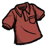 Common Collared Shirt A 'Higgsbury red' colored polo shirt. Don't let your collar flap in the wind. See ingame