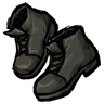 Common Ankle Boots These are boots. They come up to your ankles. This pair is 'disilluminated black' colored. See ingame