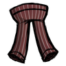Common Pinstripe Pants 'Wormgut red' colored stripy trousers. See ingame