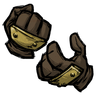 Woven - Spiffy Smelter's Gloves Any pair of gloves can be improved by brass plating. See ingame
