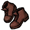 Common Ankle Boots These are boots. They come up to your ankles. This pair is 'firehound red' colored. See ingame