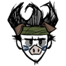 Elegant Piggsbury Mask Wilson usually forgets to put a costume together until the last moment. He's always busy experimenting. See ingame