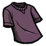 Common T-Shirt A 'snail mucus purple' colored shirt. Wilson is working on a W-shirt, but this prototype came out more T-shaped. See ingame