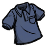 Common Collared Shirt A 'hyper-intelligent blue' colored polo shirt. Don't let your collar flap in the wind. See ingame
