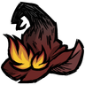 Elegant Fiery Witch's Hat A symbol of stake-burnt sisterhood. See ingame