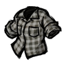 Common Lumberjack Shirt Well, it's not buckskin but it's still skookum. It's 'cumulus gray' colored with no foofaraw. See ingame