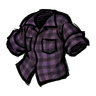 Common Lumberjack Shirt Well, it's not buckskin but it's still skookum. It's 'tentacle purple' colored with no foofaraw. See ingame