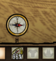 The compass icon that appears when equipped in Don't Starve Together.