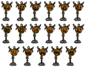 The 13 faces of the Friendly Scarecrow.