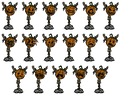 The 13 faces of the Friendly Scarecrow.