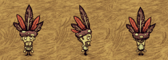 Warly wearing a Feather Hat.