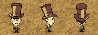 薇诺娜穿戴绅士高帽。