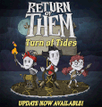 Wilson, Wigfrid and Winona in a promotional animation for the Turn of Tides update.