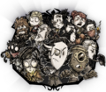A group portrait of all the characters' The Victorian set found next to the option to purchase the skin set.