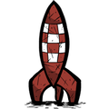 Original HD Tiny Rocketship icon from Bonus Materials from CD Don't Starve.