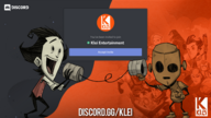 Wilson and WX-78 in a promotional image for the official Klei Discord server.