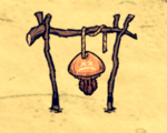 A Drying Rack with a Jellyfish on it from the Shipwrecked DLC.