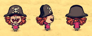 Wilba wearing a Pirate Hat.