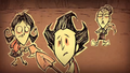Willow in the Don't Starve Together launch trailer, along with Wilson and Wickerbottom.