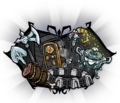 A group portrait of the contents found in The Gorge Belongings skin set.