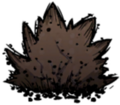 A withered Diseased Berry Bush in Don't Starve Together.
