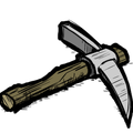 Original HD Pickaxe icon from Bonus Materials from CD Don't Starve.