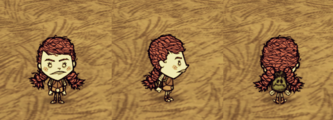 Wigfrid wearing a Candy Bag.