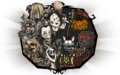 A group portrait of the entire Hallowed Nights skin set.