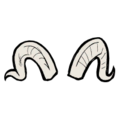 Complimentary Formal Horns Horns that evoke the feeling of a twirled mustache. See ingame