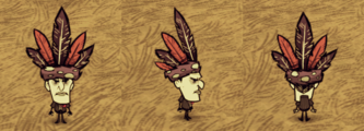 Maxwell wearing a Feather Hat.