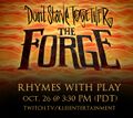 A promotional image for the Forge beta in Rhymes with Play #162.
