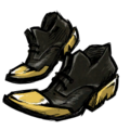 Woven - Spiffy Gold-Tipped Derbys Shoes worn by someone who takes great pride in their appearance. See ingame