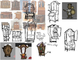 Bookcase concept art for Wickerbottom Rework from Rhymes With Play August 4, 2022.