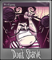 Wolfgang's foil Steam Trading Card for Don't Starve.