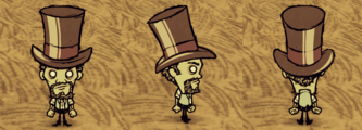Warly wearing a Top Hat.