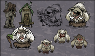Swamp Pigs from The Gorge concept arts
