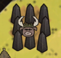 Icon of Obelisks surrounding the Pig King in Survival Mode.