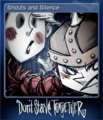 Wes and Wigfrid in a Steam Trading Card for DST.