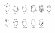 Concept art of ghosts.