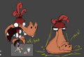 Concept art of the BFB's heads from Rhymes With Play #237.