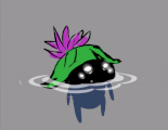 Unimplemented water lily creature concept art from Rhymes With Play #282.