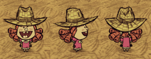 Wilba wearing a Straw Hat.